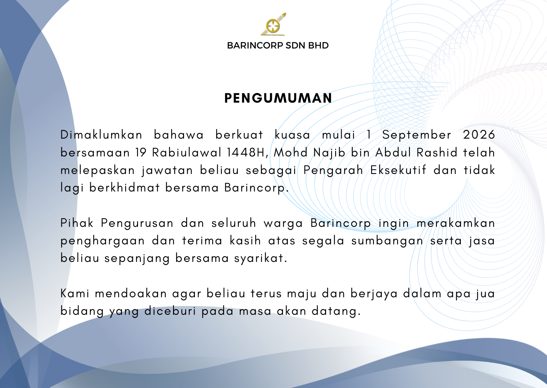 Company Announcement